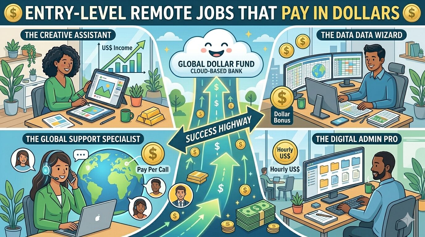 Entry-Level Remote Jobs That Pay in Dollars
